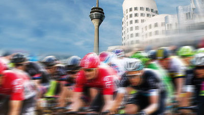 Am Sonntag wird der 1. Düsseldorfer Radsporttag einen Vorgeschmack auf den Grand Départ 2017 bieten. Foto: Stadt Düsseldorf